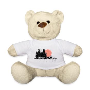 Nachtwald Silhouette Design - Teddy - Weiß - Vorne