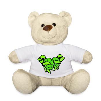 2 Tortues d’eau Dabbing Dab Dance Lunettes de soleil - Nounours - blanc - Devant