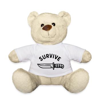 Überleben - Messer - Teddy - Weiß - Vorne
