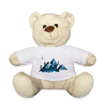 Mondbeschienene Berglandschaft - Teddy - Weiß - Vorne