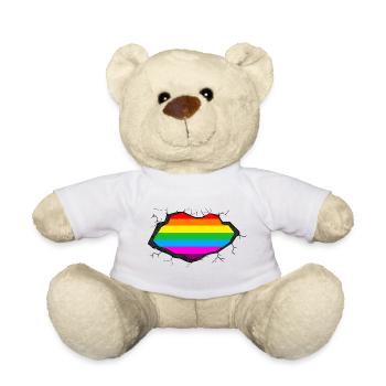 Arc-en-ciel en moi - Nounours - blanc - Devant