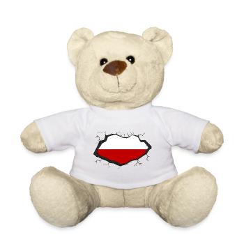 Drapeau polonais - Nounours - blanc - Devant