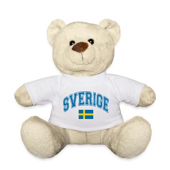 Drapeau de la Suède - Nounours - blanc - Devant