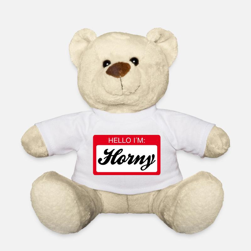 Hello, my name is - Teddy Bear - white