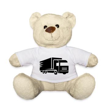 Symbole de camion camionneur - Nounours - blanc - Devant