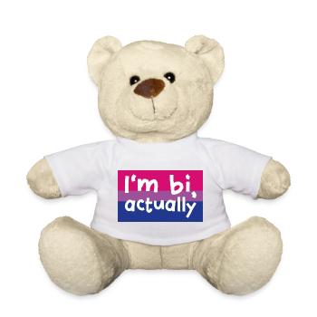 Bisexual Flagge Quote Pride Flag Design CSD - Teddy Bear - white - Front