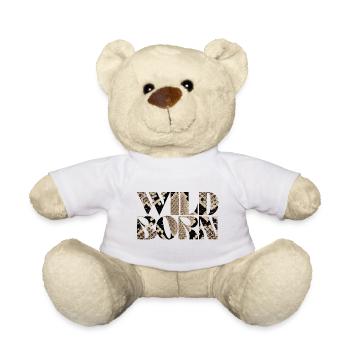 Wild Born Snake Print Abstract Design - Teddy Bear - white - Front