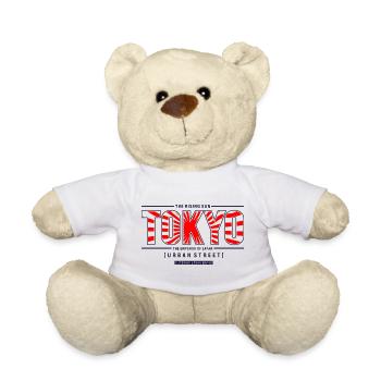 Tokyo Rising Sun Urban Street - Teddy Bear - white - Front