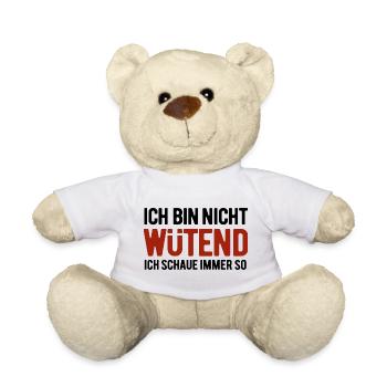I'm not angry - I always look like this - Teddy Bear - white - Front