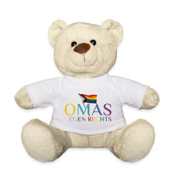 Omas gegen Rechts Regenbogen Flagge - Teddy - Weiß - Vorne