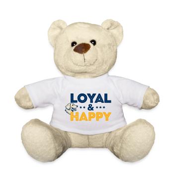 Loyal & Happy Dog Logo - Teddy Bear - white - Front