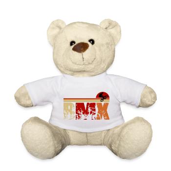 Retro BMX Design – Classic & Stylish - Teddy Bear - white - Front