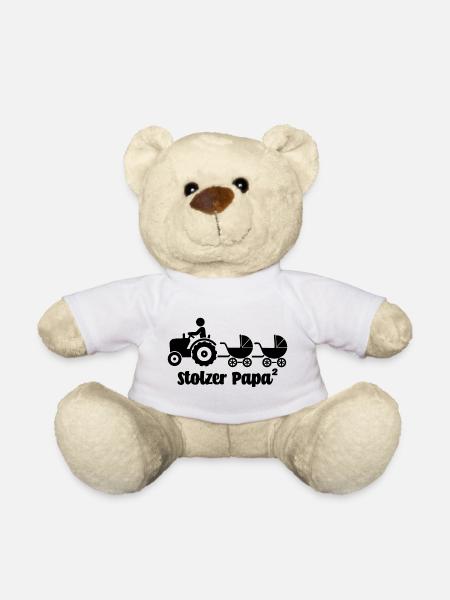 Cadeau drôle pour papa pour la naissance Papa fier - Nounours - blanc