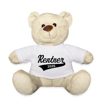 Retraités 2026 (Rente / Retraite / Noir) - Nounours - blanc - Devant