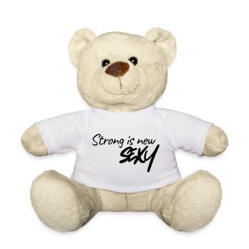 Strong is new sexy - Teddy Bear - white - Front