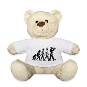 Evolution zum Biertrinker Grunge Design - Teddy - Weiß - Vorne