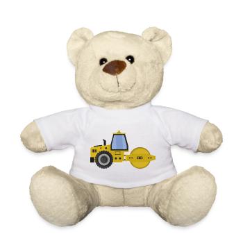 Rouleau compresseur - Nounours - blanc - Devant