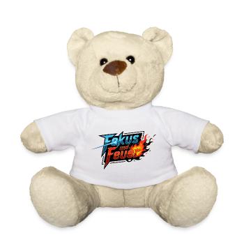 Fokus und Feuer: Flammenschwert - Teddy - Weiß - Vorne