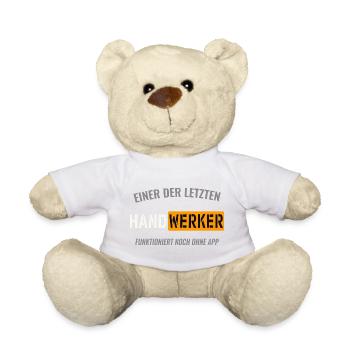 Einer der letzten Handwerker  - Teddy - Weiß - Vorne