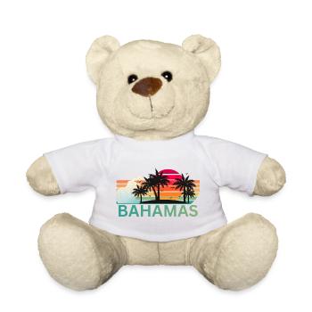 Bahamas Sunset Palm Silhouette - Teddy - Weiß - Vorne