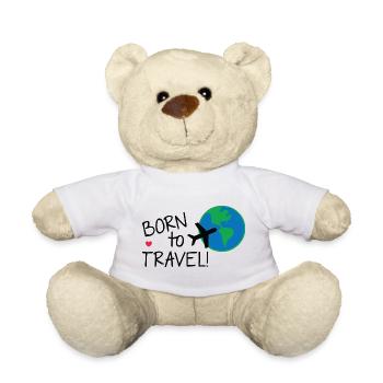 Né pour voyager dans le monde - Nounours - blanc - Devant