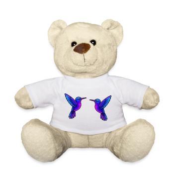 Hummingbird Bird - Teddy Bear - white - Front