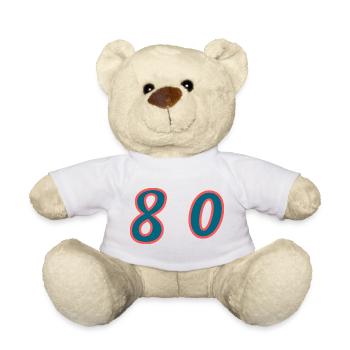 80. 80 JAHRE. 80. JUBILÄUM. 80-JAHRES-JUBILÄUM. - Teddy - Weiß - Vorne