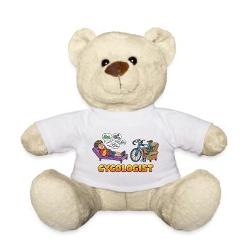 Cadeau drôle pour un cycologue amateur de vélo - Nounours - blanc - Devant