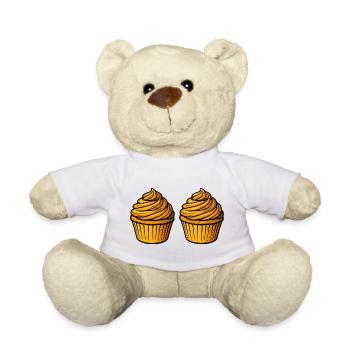 Cupcake Baking Comic - Teddy Bear - white - Front