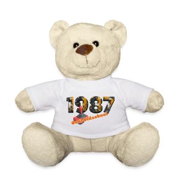 Vintage 1987 – Joystick rétro – Cool old school - Nounours - blanc - Devant