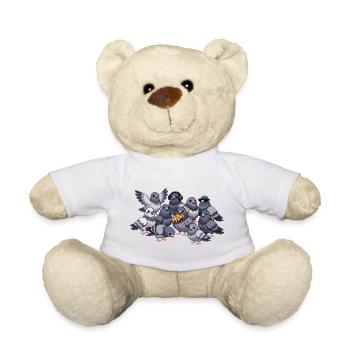 Pigeon Lovers – Funny Pigeon Saying - Teddy Bear - white - Front
