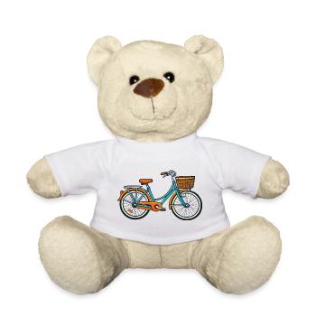 Vintage Fahrrad mit Körbchen - Teddy - Weiß - Vorne