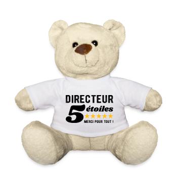 Cadeau Directeur 5 Étoiles - Merci pour tout ! - Nounours - blanc - Devant