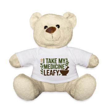 Herbalist I Take My Medicine Leafy Professional  - Teddy Bear - white - Front