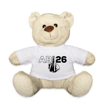ABI 2026 Mittelfinger Abitur - Geschenk - Teddy - Weiß - Vorne