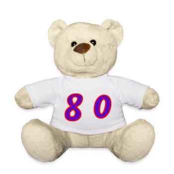 80. 80 JAHRE. 80. JUBILÄUM. 80-JAHRES-JUBILÄUM. - Teddy - Weiß - Vorne