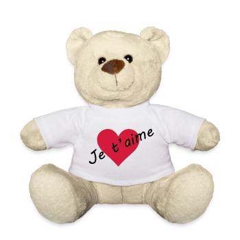 Je t'aime - Nounours - blanc - Devant
