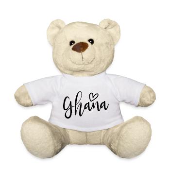 Amour des femmes du cœur du Ghana - Nounours - blanc - Devant