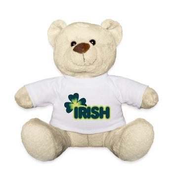 Retro Shamrock Glow - Teddy Bear - white - Front