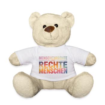 Human rights instead of right-wing people - Cool Pride - Teddy Bear - white - Front