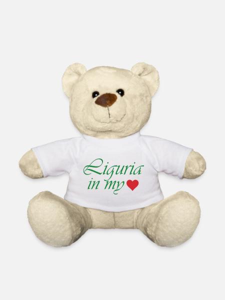 Liguria in my heart - Teddy Bear - white