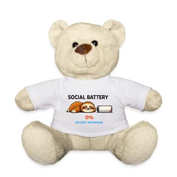 Sleepy Sloth 0% Do Not Recharge - Teddy Bear - white - Front