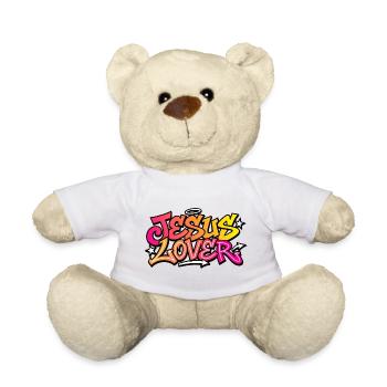 Jesus Lover Neon Graphic - Teddy Bear - white - Front