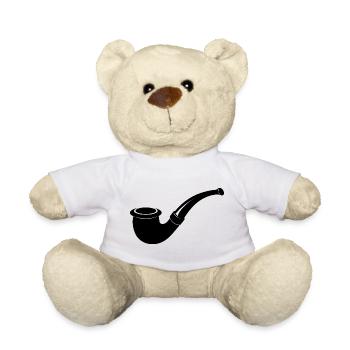 Smoke Pipe - Teddy Bear - white - Front
