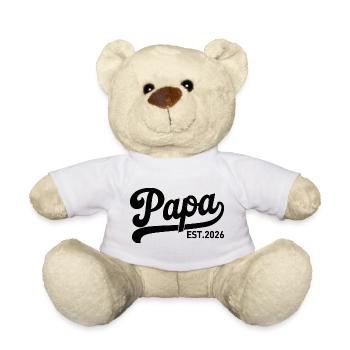Papa 2026 Papa Fier - Nounours - blanc - Devant