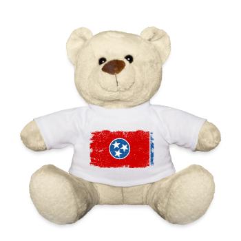 Tennessee Staatsflagge mit Trockenheit Vintage Tennessee - Teddy - Weiß - Vorne