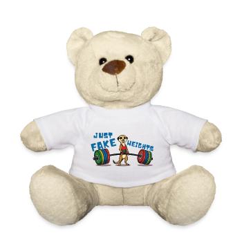 Plaisir en musculation de suricate - Juste des fausses charges - Nounours - blanc - Devant