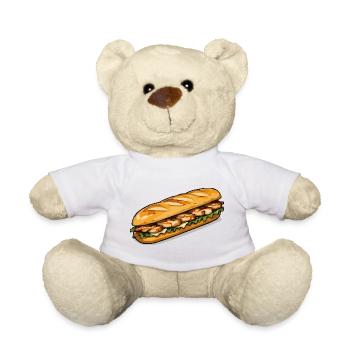 Gegrilltes Hähnchen Sub Kunst - Teddy - Weiß - Vorne