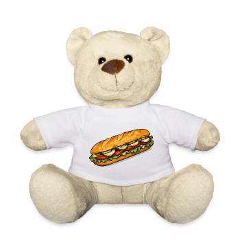 Frischer Sandwich Blickfang - Teddy - Weiß - Vorne