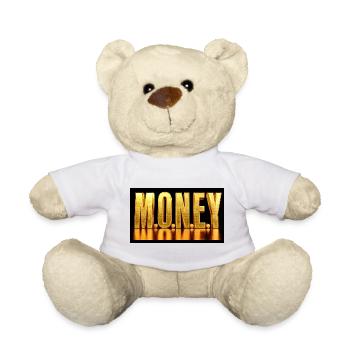 Golden Money Typography Luxury Design - Teddy Bear - white - Front